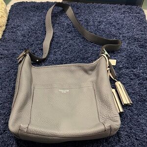 Coach Taupe Leather Shoulder Bag